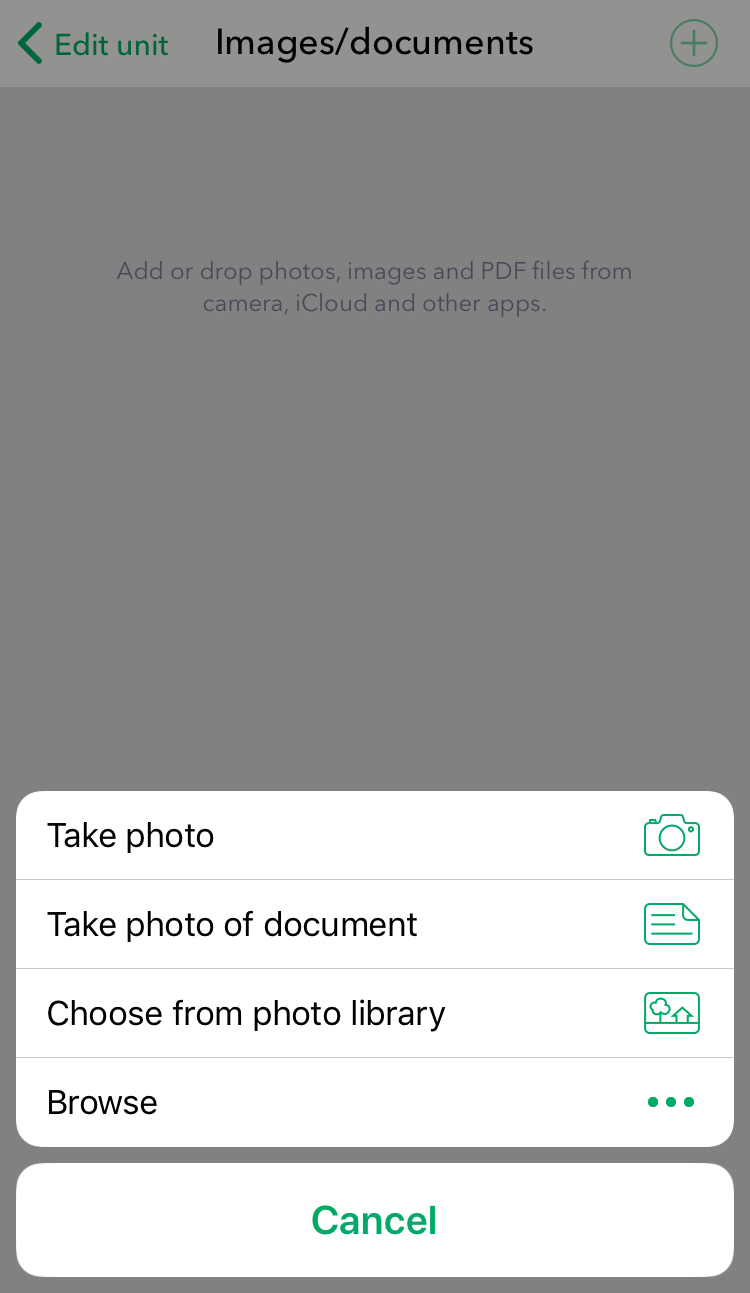 Add photo or pdf file